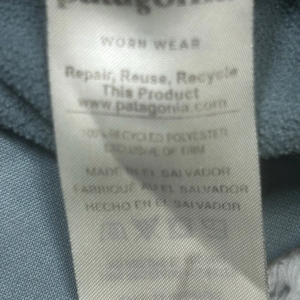 Patagonia Shop Sticker PolyCycle Hoody Hoodie Men's M Gray‎ *SPOTS/SCRATCH